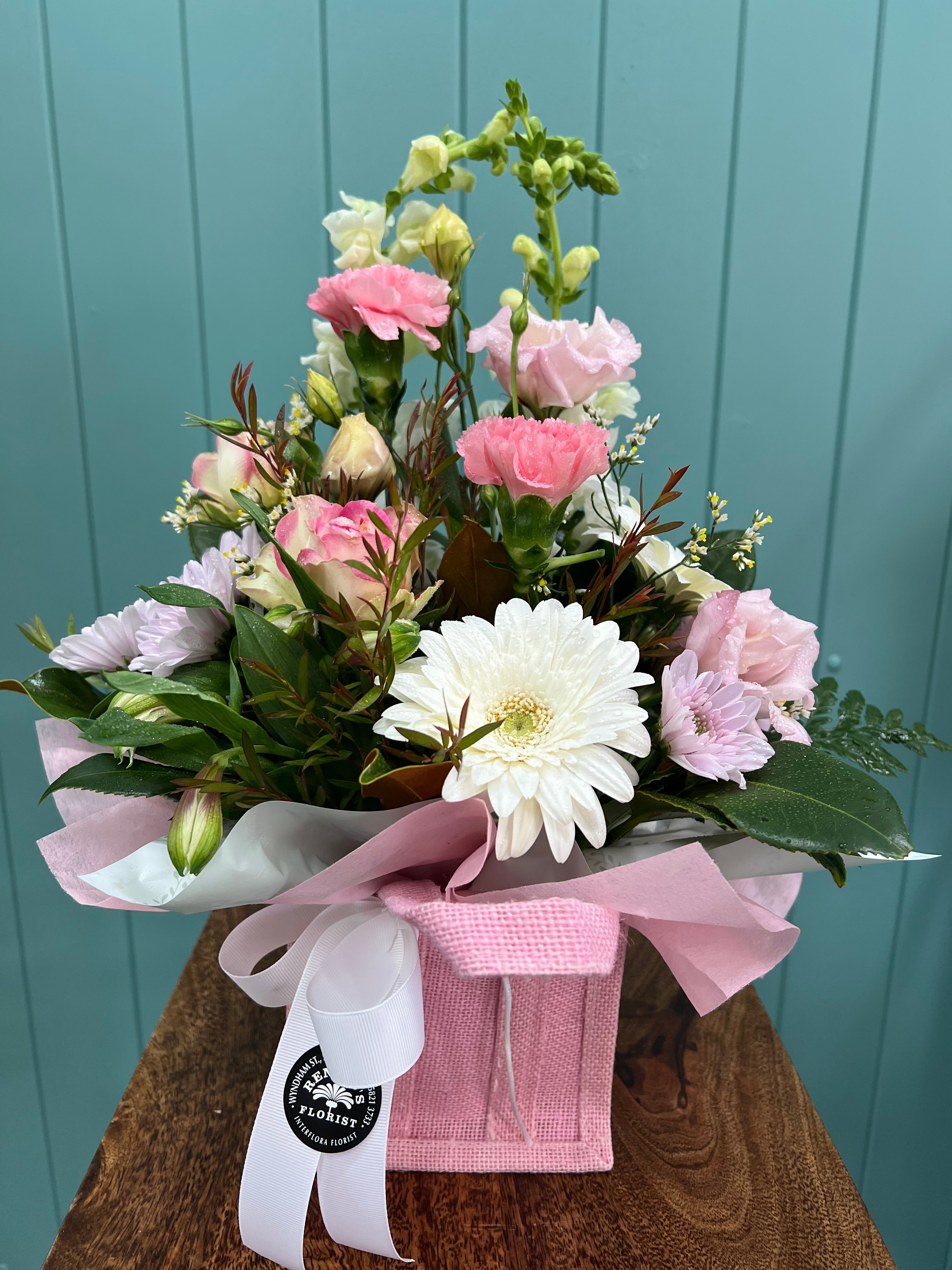 Mum - Hessian Bag Arrangement